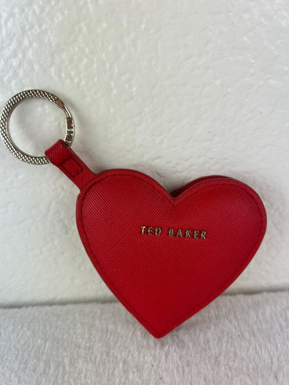 Ted baker Red Heart Double Mirrored key Chain Charm NWNT